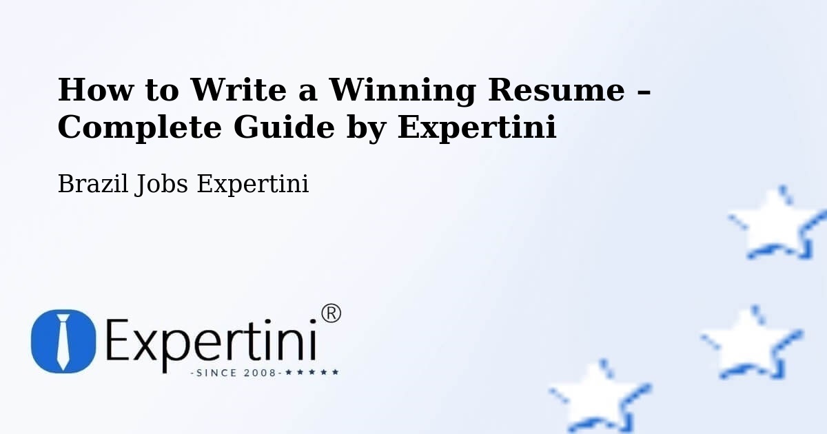 Resume Writing Guide for Job Seekers – Floraí - Floraí, Brazil Jobs Expertini